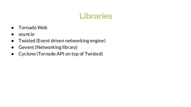 Python event driven library - gzbopqe