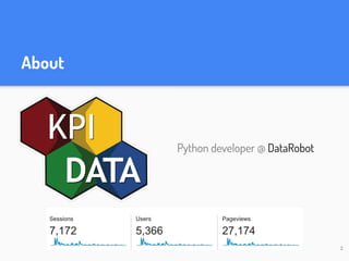 About
Python developer @ DataRobot
2
 