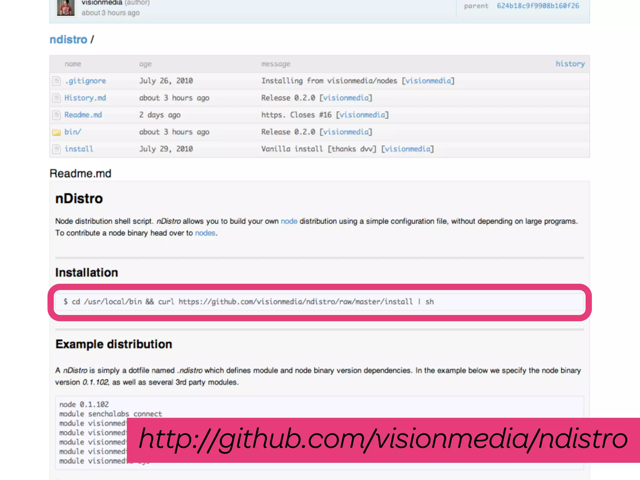 http://github.com/visionmedia/ndistro
 