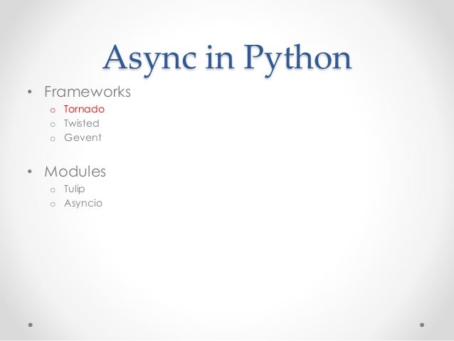 Async programming and python