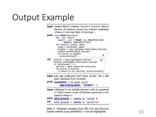 Output Example
15
 