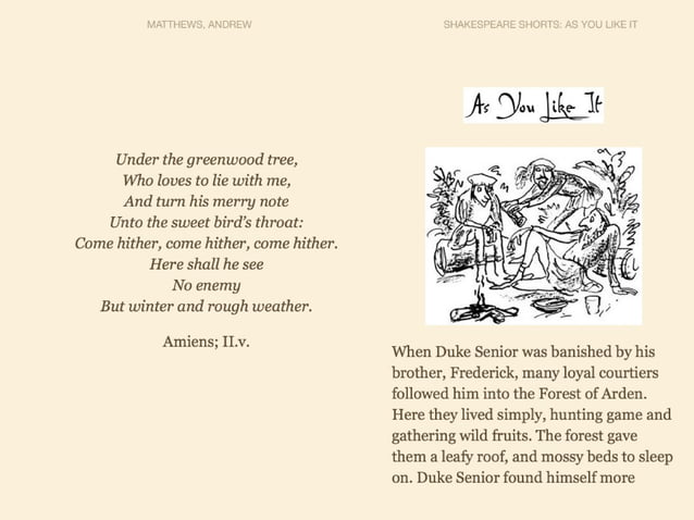 As you like it summary | PPT