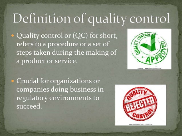 Quality Control | PPTX