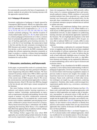 A Systematic Literature Review Of Requirements Engineering Education | PDF