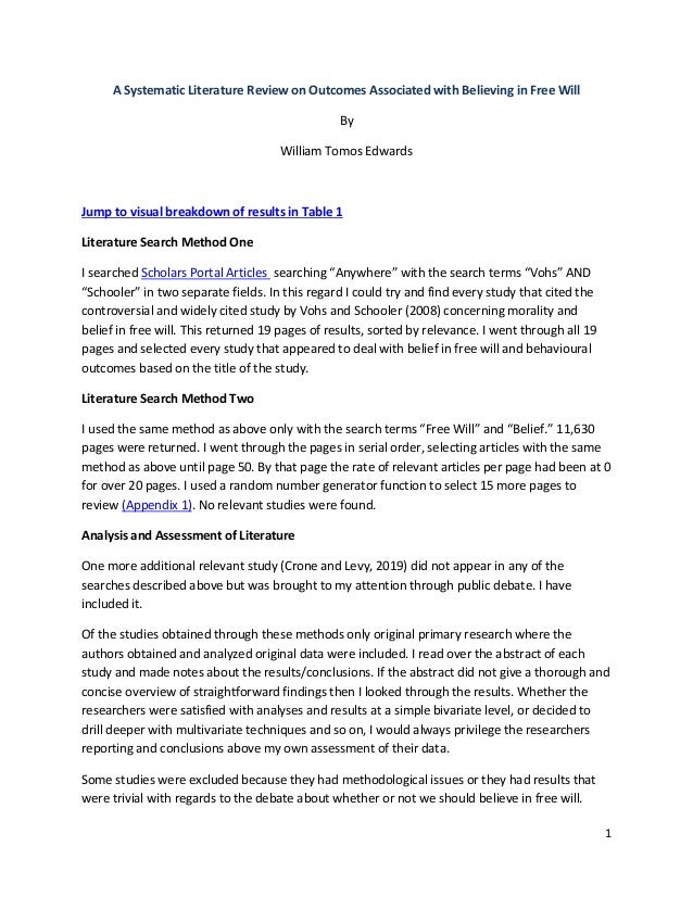 Sequential acts of a systematic review of literature image