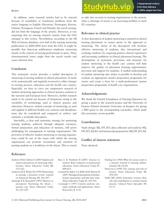 A systematic review of mentoring nursing students in clinical ...