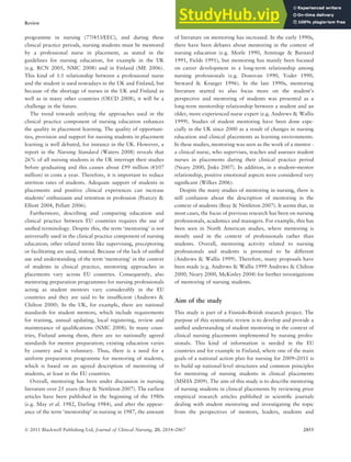 A systematic review of mentoring nursing students in clinical ...