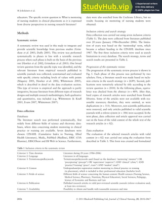 A systematic review of mentoring nursing students in clinical ...