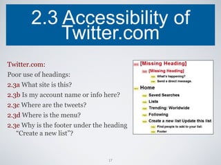 Accessibility of Twitter
