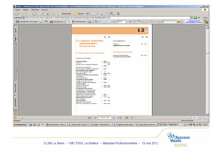 ELSM Le Mans - FMC PSSL Le Bailleul - Maladies Professionnelles - 15 mai 2012
 