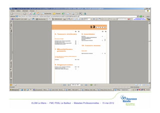 ELSM Le Mans - FMC PSSL Le Bailleul - Maladies Professionnelles - 15 mai 2012
 