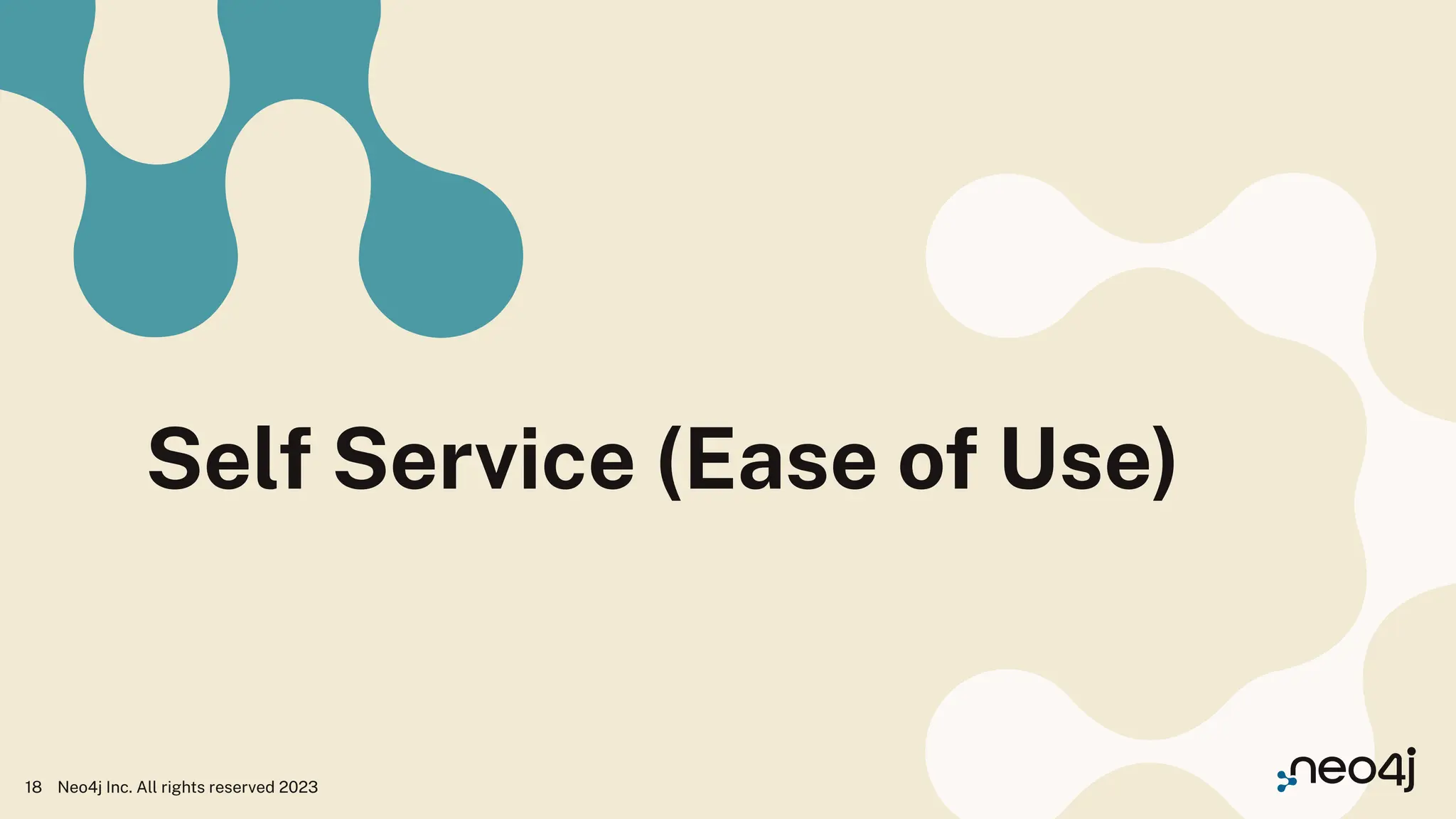 Self Service (Ease of Use)
Neo4j Inc. All rights reserved 2023
18
 