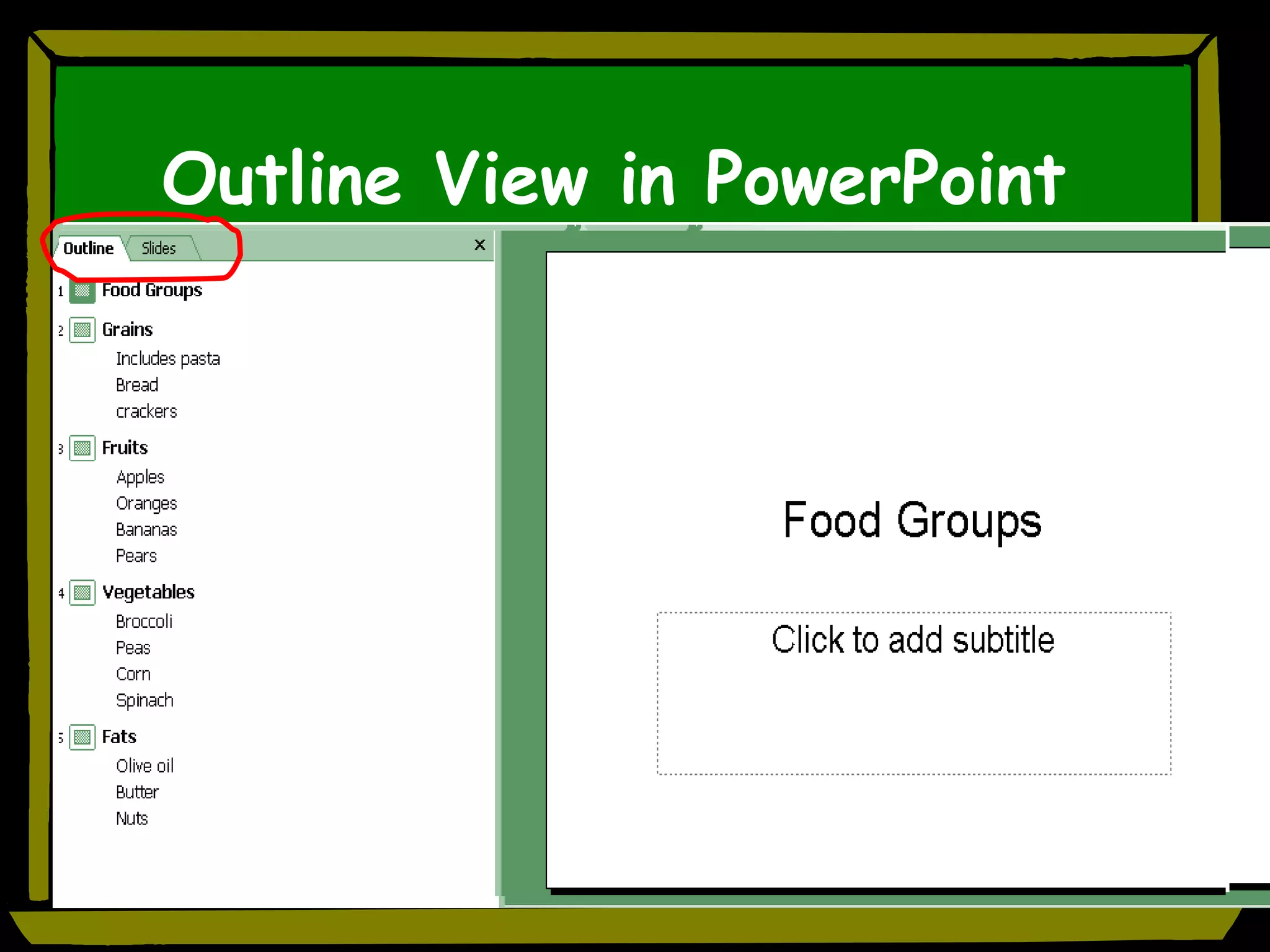 Outline View in PowerPoint 