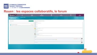 Rouen : les espaces collaboratifs, le forum
 