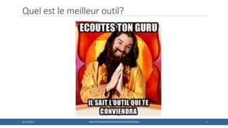 Quel est le meilleur outil?
301/12/2015 #AGILETOURSOPHIA (PAR @AGILETOURSOPHIA)
 