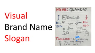 Visual
Brand Name
Slogan
 