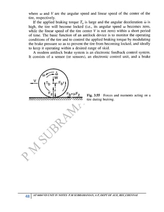 48 AT 6604 VD UNIT IV NOTES P.M SUBRAMANIAN, A P, DEPT OF AUE, REC,CHENNAI
 