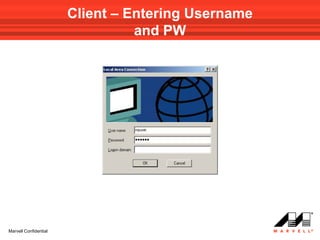 Client – Entering Username
                                 and PW




Marvell Confidential
 