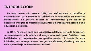 Fortalecimiento de la Gestión Escolar 2026: Estrategias para la Calidad ...