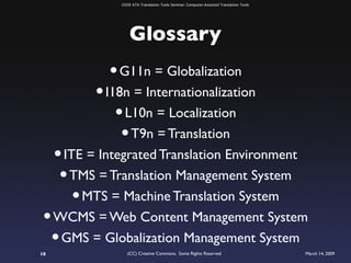 ATA 2009 Translation Tools Seminar