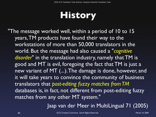 ATA 2009 Translation Tools Seminar