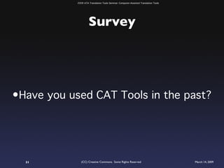 ATA 2009 Translation Tools Seminar