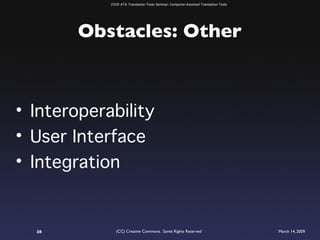 ATA 2009 Translation Tools Seminar