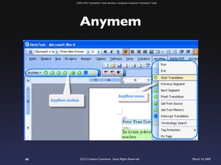 ATA 2009 Translation Tools Seminar
