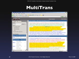 ATA 2009 Translation Tools Seminar