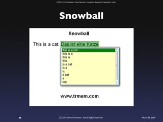 ATA 2009 Translation Tools Seminar