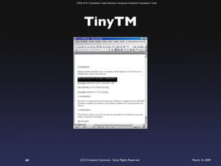 ATA 2009 Translation Tools Seminar