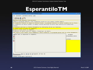 ATA 2009 Translation Tools Seminar