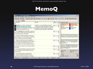 ATA 2009 Translation Tools Seminar