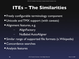ATA 2009 Translation Tools Seminar
