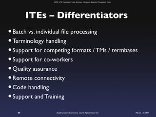 ATA 2009 Translation Tools Seminar