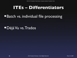 ATA 2009 Translation Tools Seminar