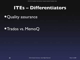 ATA 2009 Translation Tools Seminar
