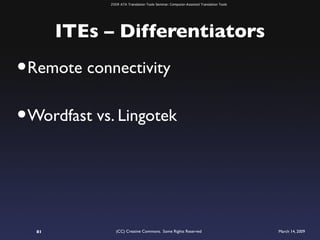 ATA 2009 Translation Tools Seminar