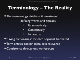 ATA 2009 Translation Tools Seminar