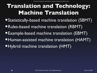 ATA 2009 Translation Tools Seminar