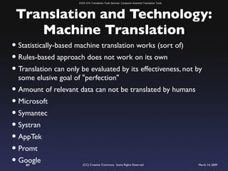 ATA 2009 Translation Tools Seminar
