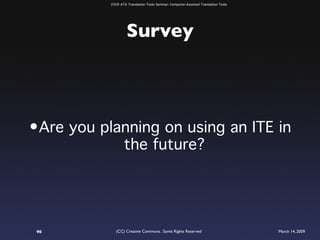 ATA 2009 Translation Tools Seminar