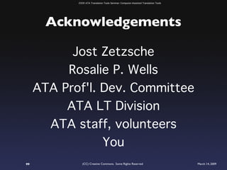 ATA 2009 Translation Tools Seminar