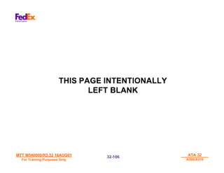 MTT M540000/R3.32 16AUG01
MTT M540000/R3.32 16AUG01
For Training Purposes Only
For Training Purposes Only
ATA 32
ATA 32
A300/A310
A300/A310
32-
32-106
106
THIS PAGE INTENTIONALLY
LEFT BLANK
 