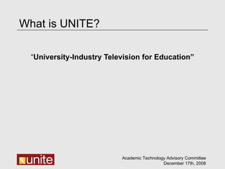 UNITE Distributed Learning at the University of Minnesota | PPT