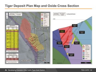 TSX-V:ATC
Tiger Deposit Plan Map and Oxide Cross Section
32Developing Canada’s Only Carlin-Type Gold District
 
