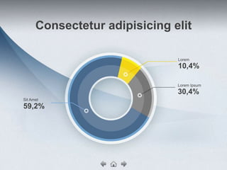 Consectetur adipisicing elit

                               Lorem
                               10,4%

                               Lorem Ipsum
                               30,4%
Sit Amet
59,2%
 