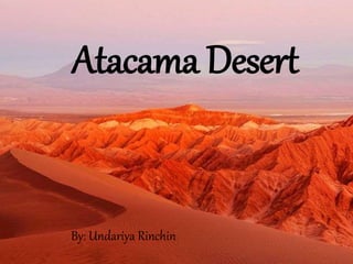 Atacama Desert
By: Undariya Rinchin
 
