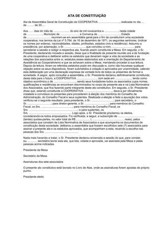 O Que é Ata De Constituição Da Empresa O Que é Ata De Constituição Da Empresa