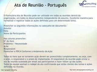 Ata de Reunião - Minutes of Meeting v2 | PDF